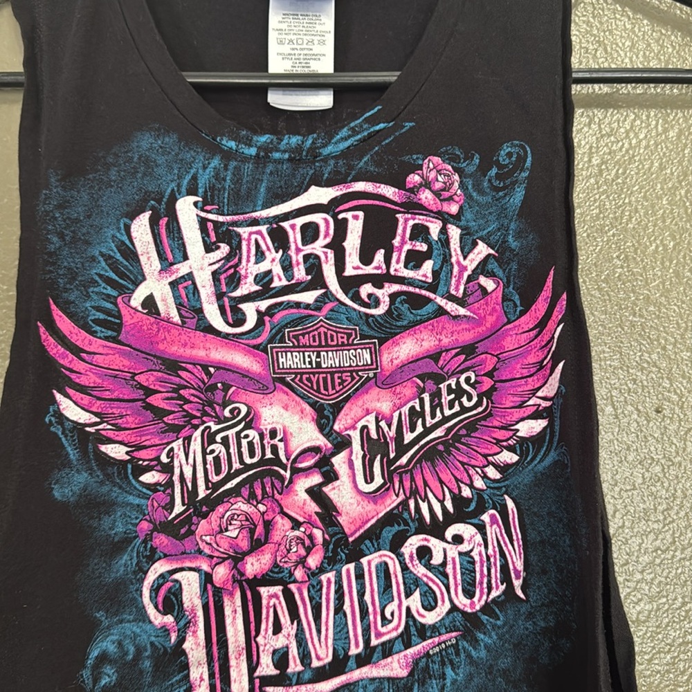 EUC Harley Davidson, tank top with tied sides - Picture 2 of 5